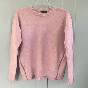 J. Crew Lavender Wool Sweater with Zipper Sides